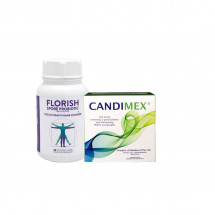 Gut Health Combo ( Candimex Yeast Infection Relief 60 Capsules &  Florish Spore Probiotic - 60 Vegecaps )